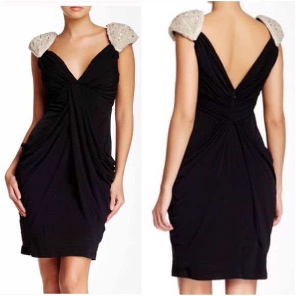 Issue New York Embellished Shoulder Holiday Dress - Picture 3 of 15